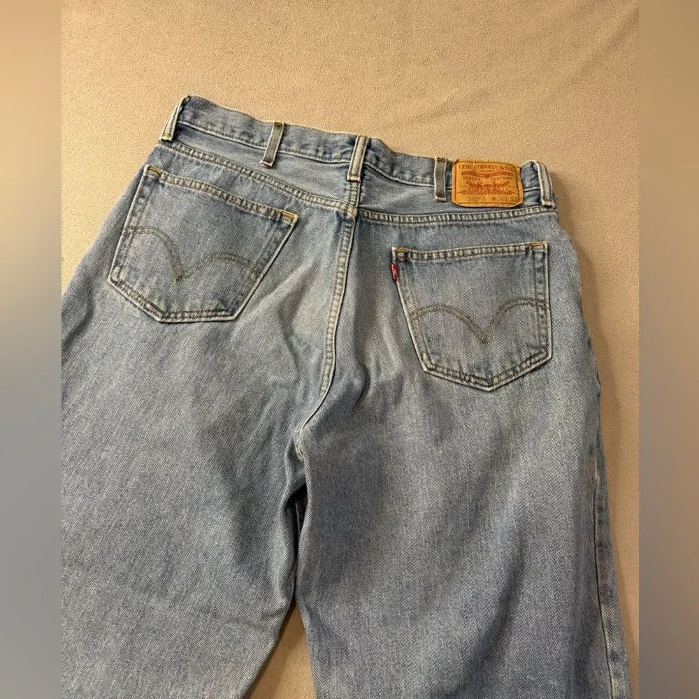 Vintage Levis 560 Comfort Fit Jeans 36x30 Baggy Stonewash USA 90’s